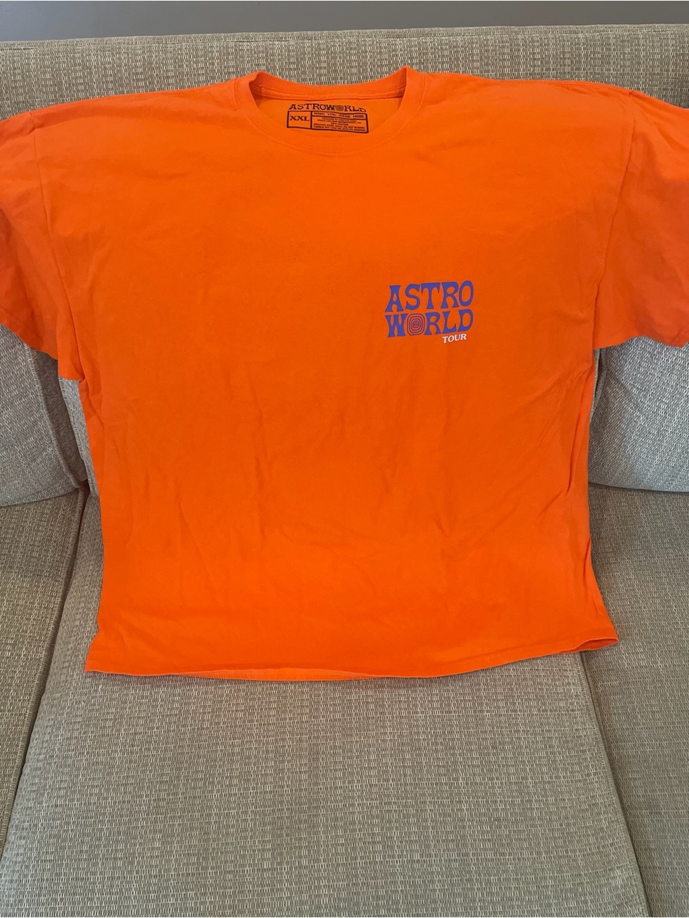 Travis Scott Madison Square Garden Tour Tee Orange (Size XXL)